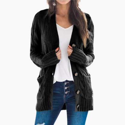 Women's Button Front Cardigan Sweater with Pockets