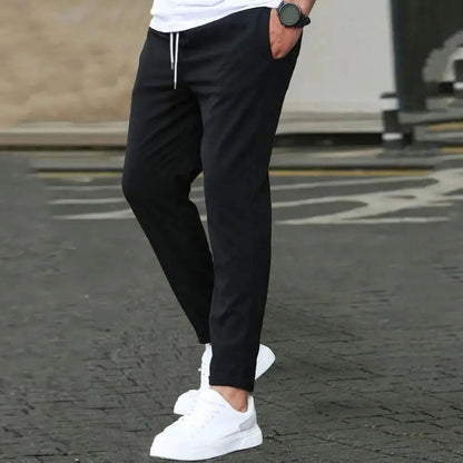 Men's Joggers Elastic Waistband Pants with Pockets