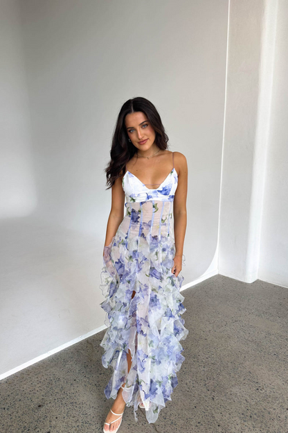 Pippa | Women's Wedding Guest Floral Pleated Maxi Dress Summer 2026