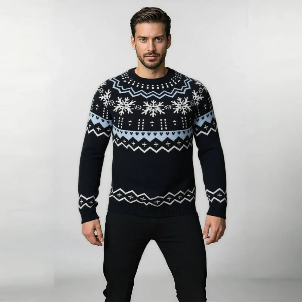 Men's Round Neck Knit Christmas Sweater