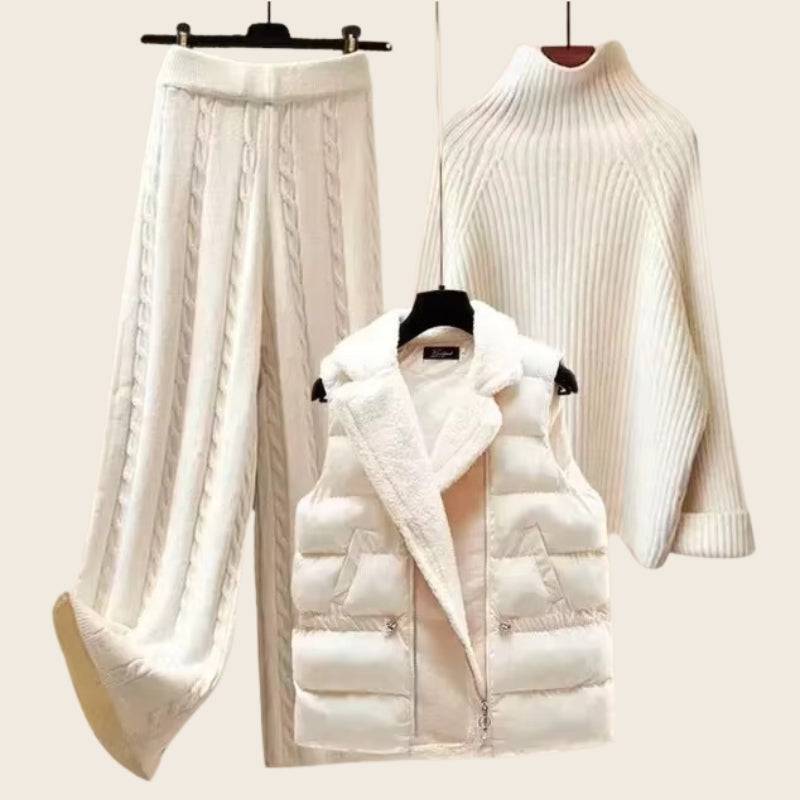 Women's Knitted Set White - Vonnera