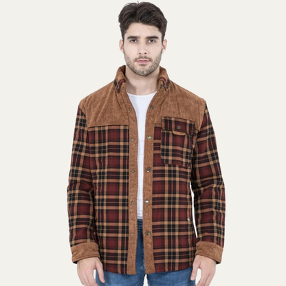 Men's Plaid Flannel Jacket Fleece Lined