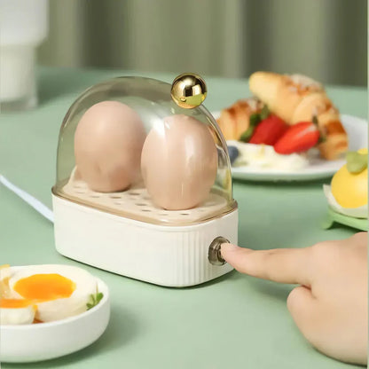 Electric Egg Cooker Stainless Steel Compact Breakfast Maker - Vonnera