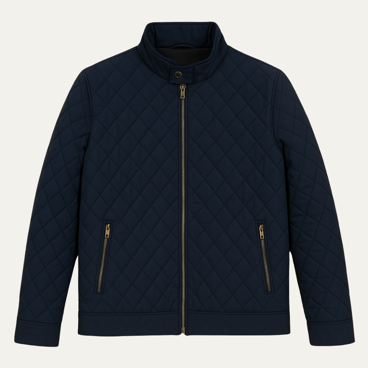 Men's Lightweight Quilted Coat Zip Pockets - Vonnera
