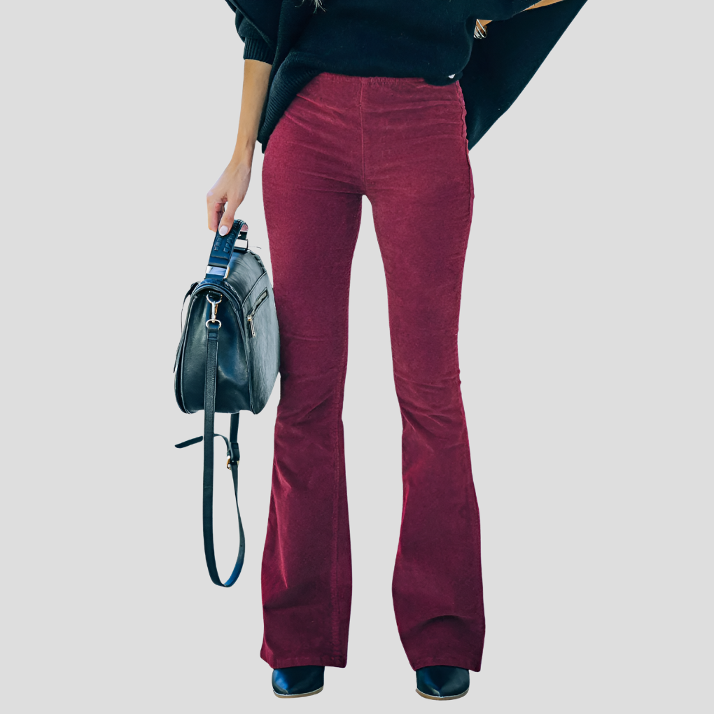 Women's High Waist Corduroy Pants