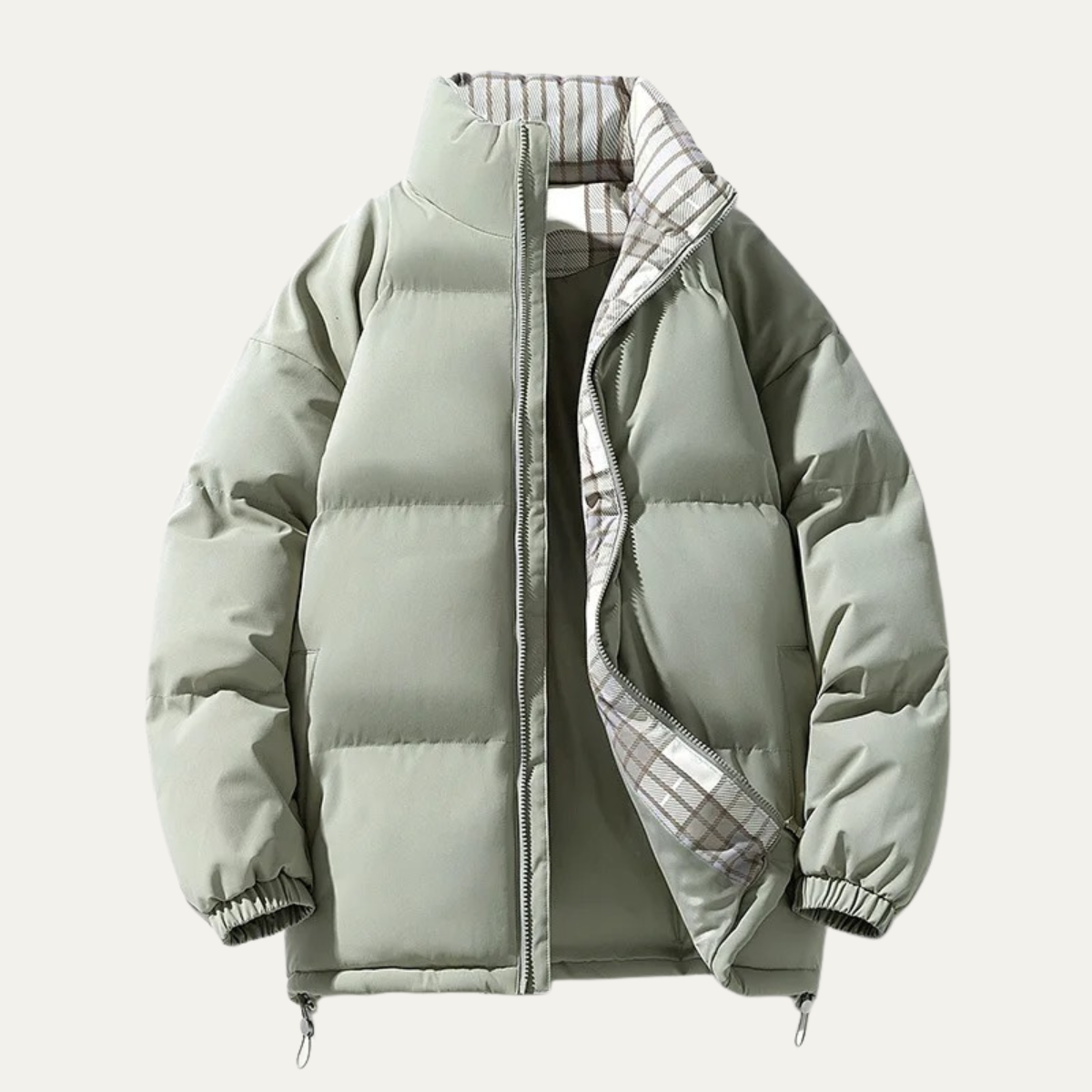 Men's Stand Collar Puffer Jacket Warm
