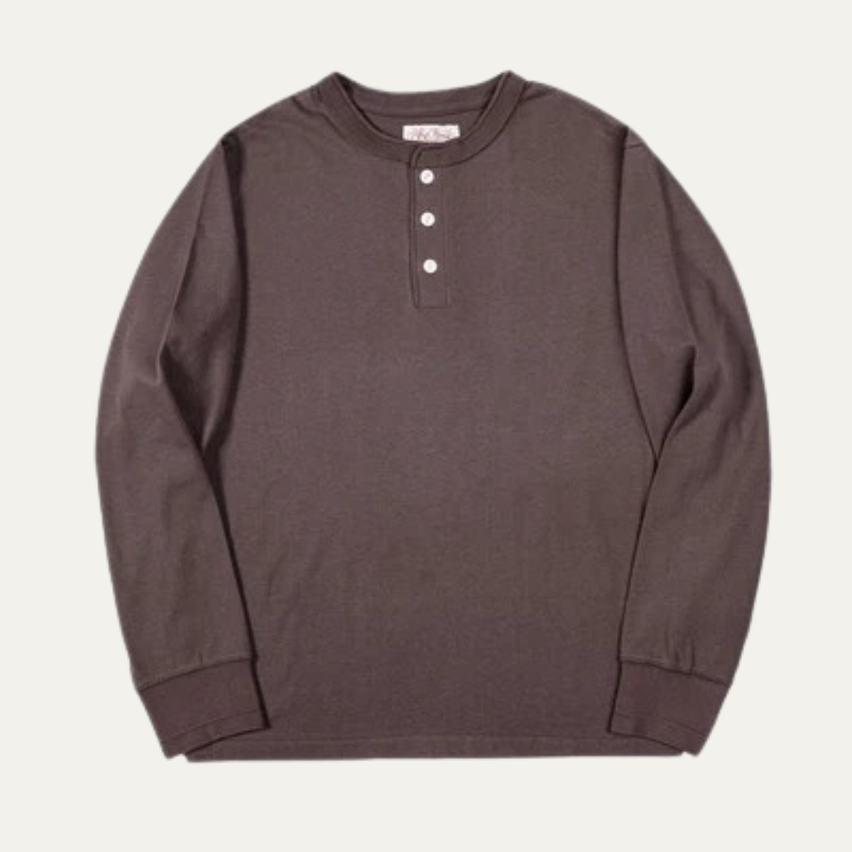 Men's Cotton Henley Shirt Classic Casual