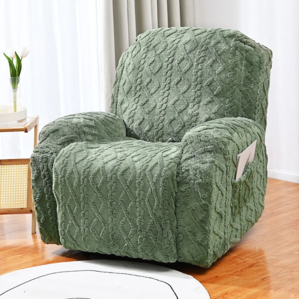 Plush Recliner Sofa Cover Soft Non-Slip Winter - Vonnera