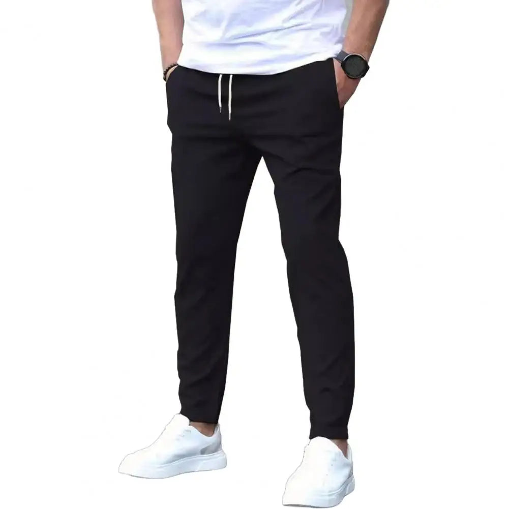 Men's Joggers Elastic Waistband Pants with Pockets