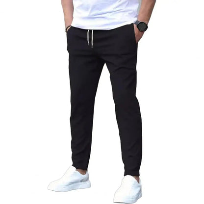 Men's Joggers Elastic Waistband Pants with Pockets
