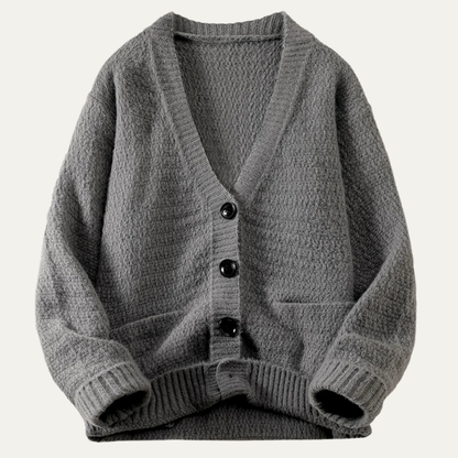 Men's Knitted Cardigan Soft V Neck Button Down - Vonnera
