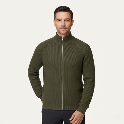 Men's Merino Wool Zip Cardigan
