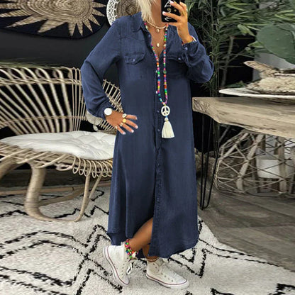 Women's Long Sleeve Denim Dress