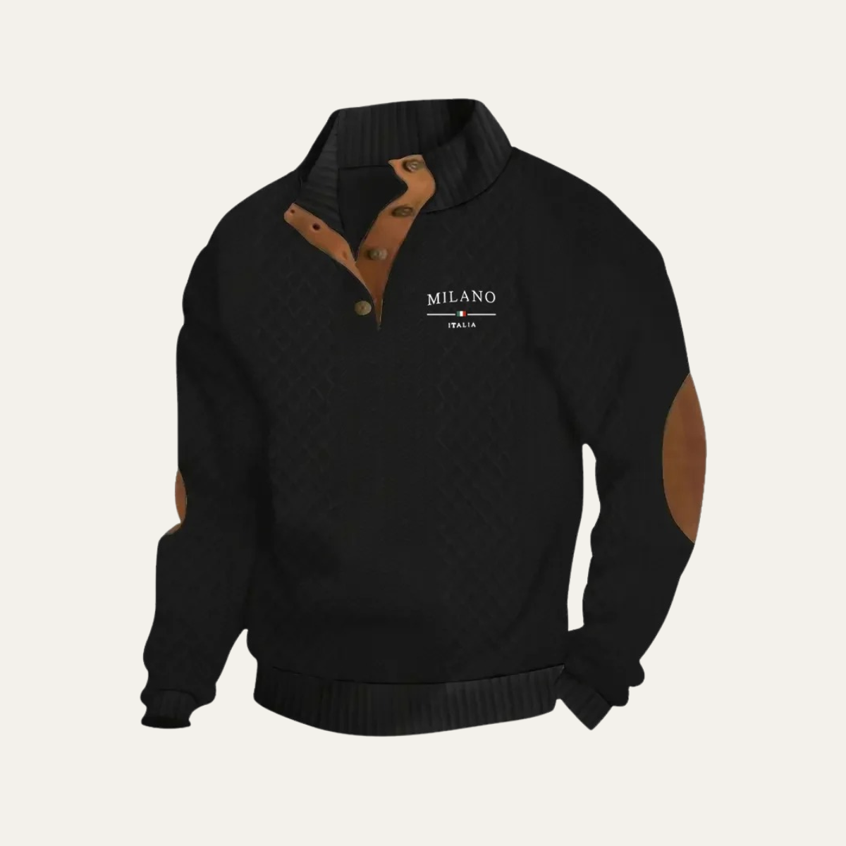 Harringdale Men's Knit Quarter Zip Sweater Elbow Patches