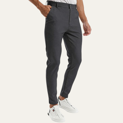 Men's Slim Fit Dress Pants Casual Dark