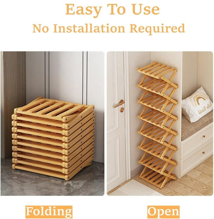 Bamboo 9 Tier Storage Rack No Assembly Required