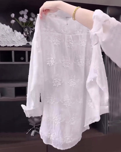Women's Floral Shirt Dropped Shoulders