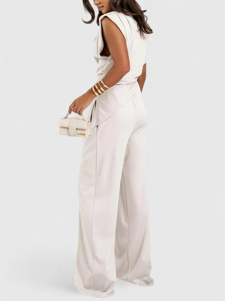 Women's Wide Leg Pants Two-Piece Set