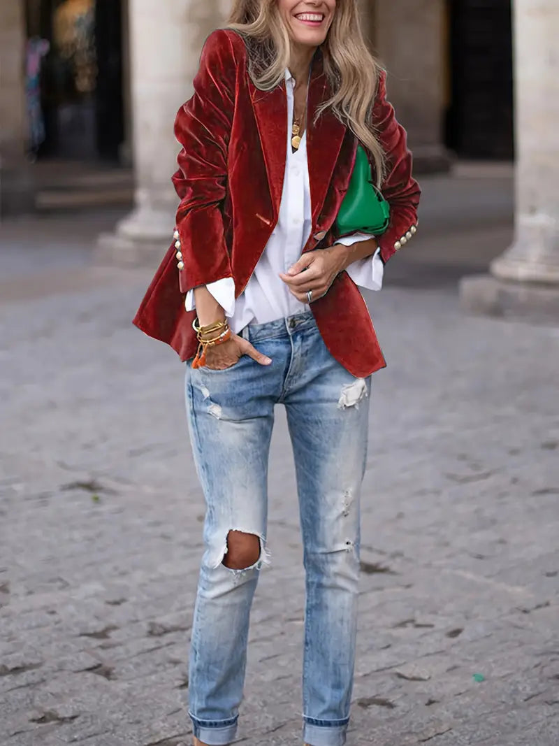 Women's Single Button Blazer