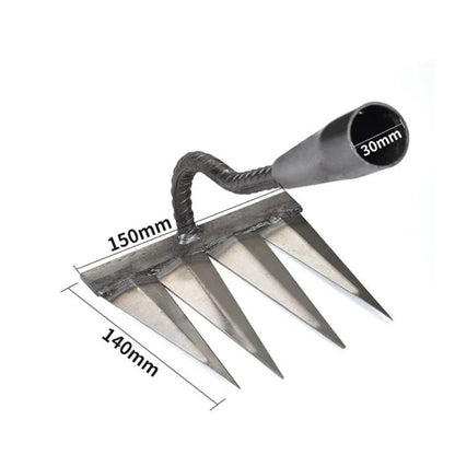 Garden Weed Rake Stainless Steel Efficient Removal Tool