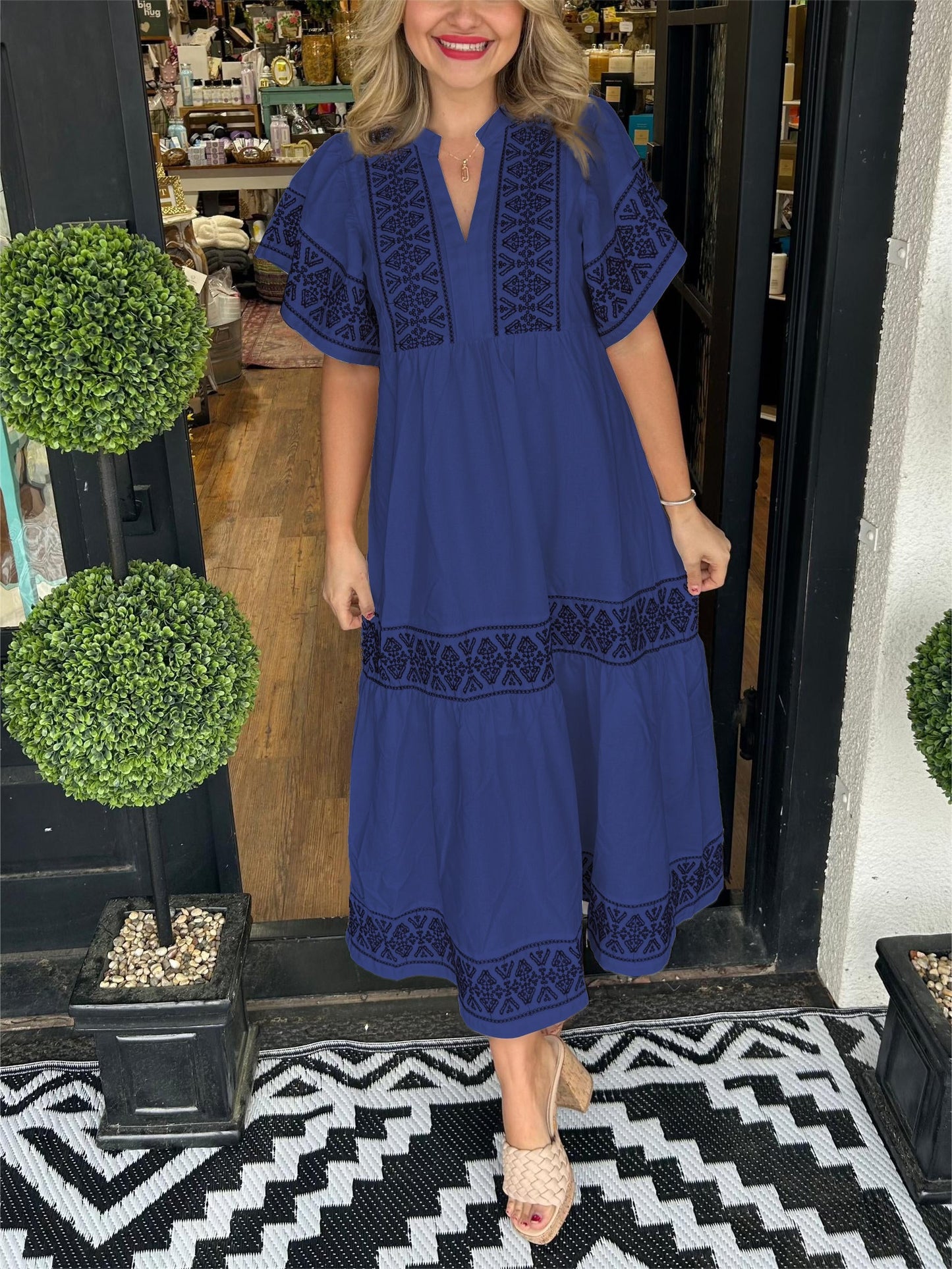 Women's Flowy Loose Fit Maxi Dress Tummy Control
