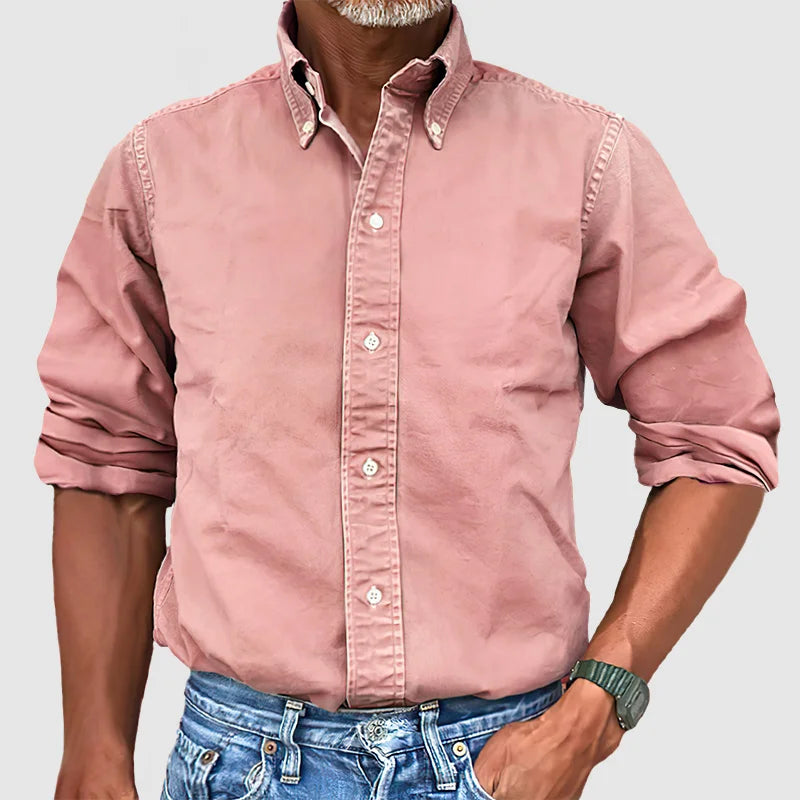 Men's Long Sleeve Shirt Classic Cotton