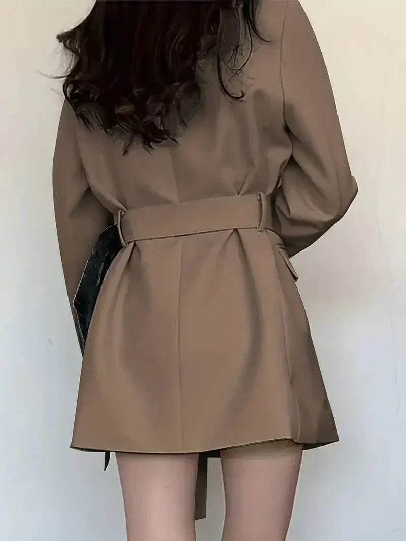 Women's Blazer Coat Wool Stylish Black