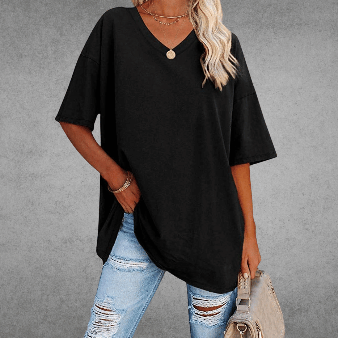 Nikita Women's Oversized V Neck Shirt - Vonnera