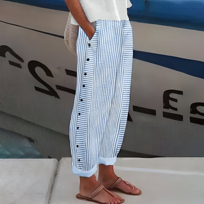 Women's Vertical Striped Trousers - Vonnera