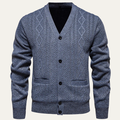 Men's Slim Fit V-Neck Knitted Sweater