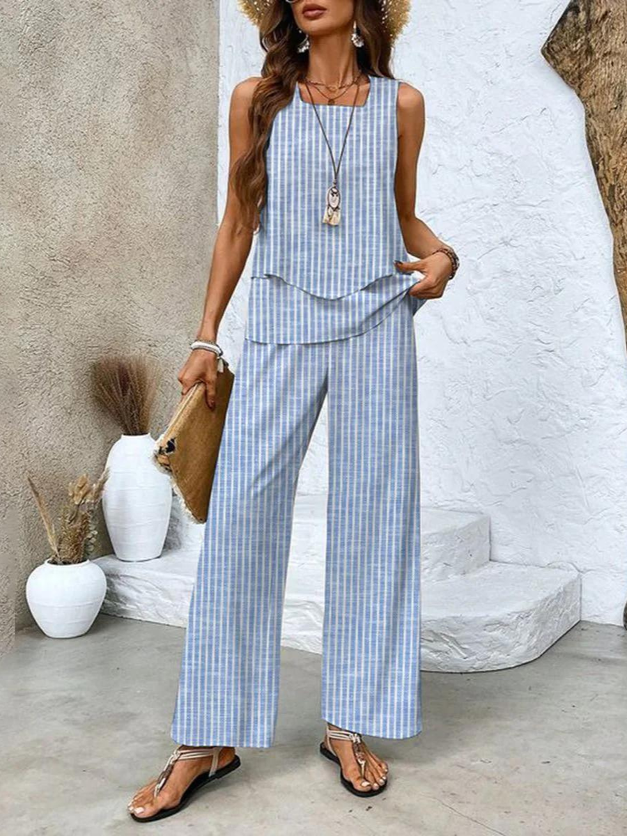 Women's Straight Leg Pants Set