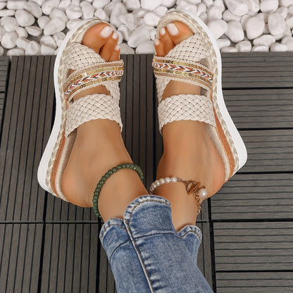 Beatrice | Women's Woven Slip-On Sandals