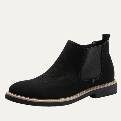 Men's Suede Chelsea Boots Black - Vonnera