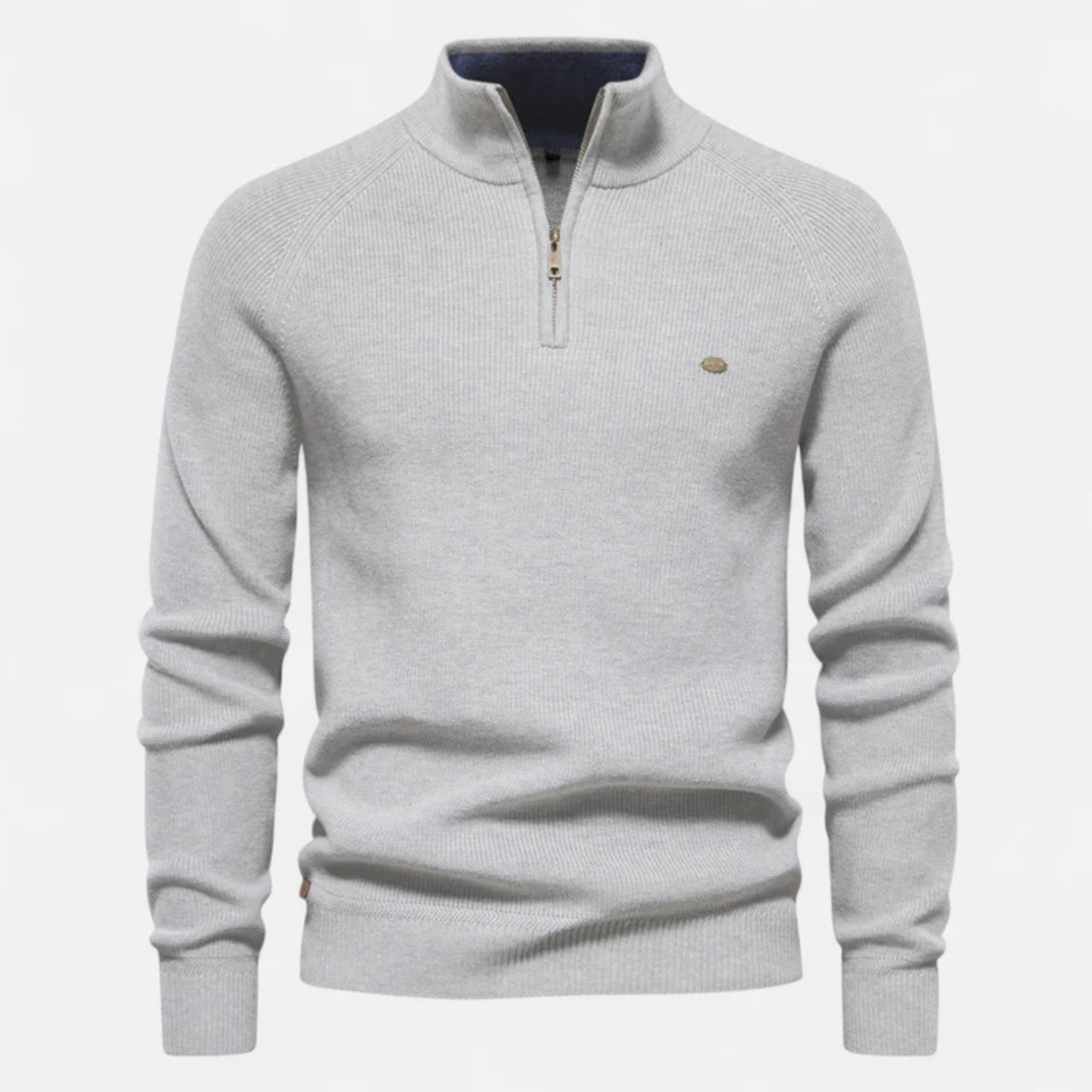 Men's Cotton Quarter Zip Sweater - Vonnera