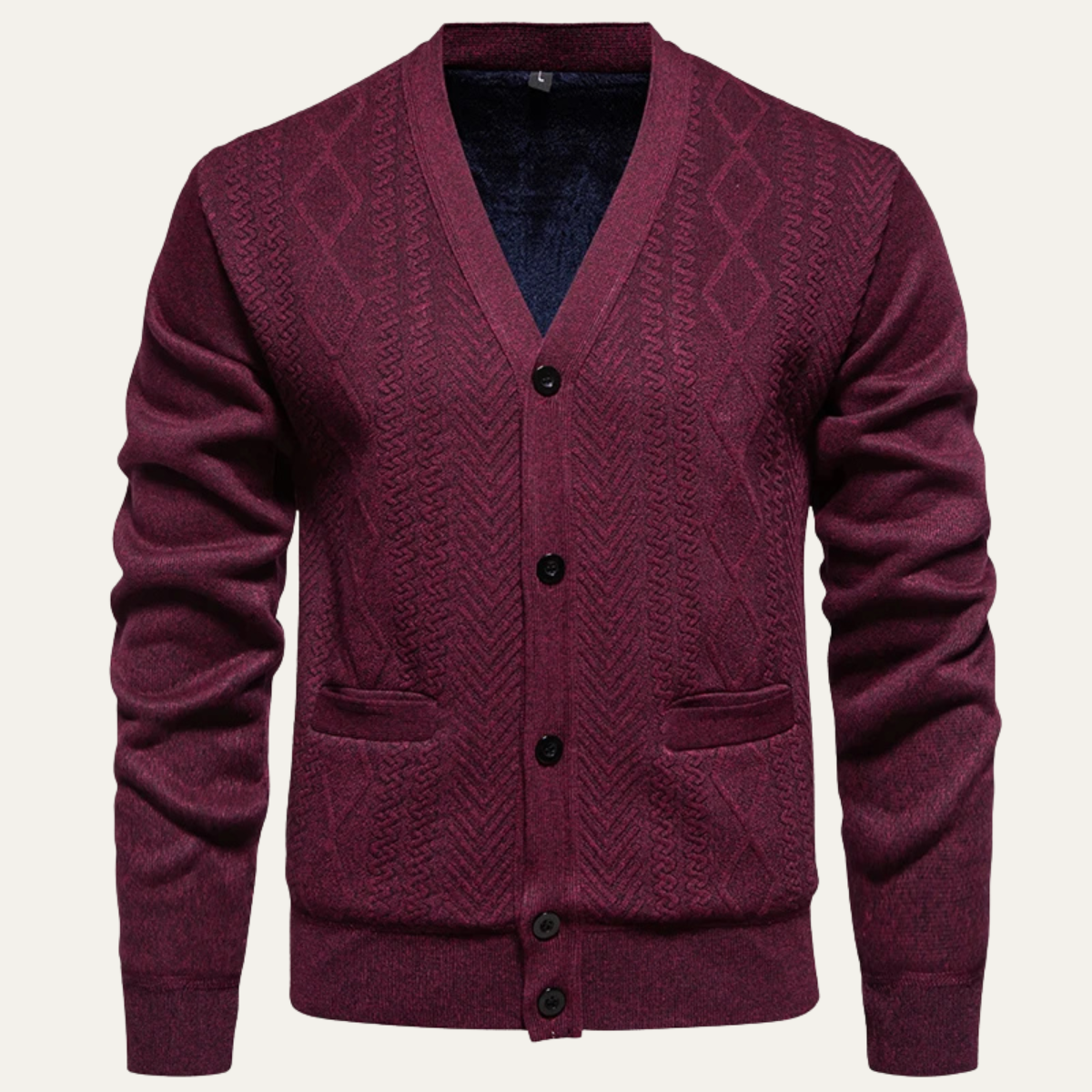 Men's Slim Fit V-Neck Knitted Sweater