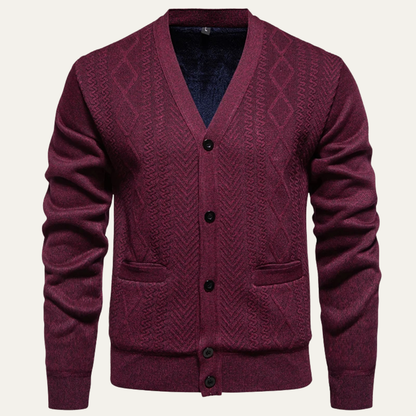 Men's Slim Fit V-Neck Knitted Sweater