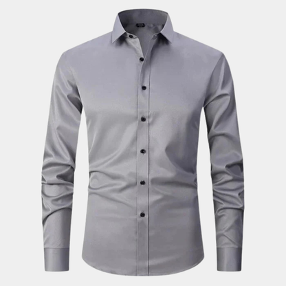 Men's Slim Fit Stretch Dress Shirt Long Sleeve
