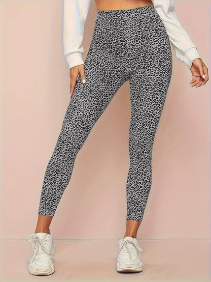 Women's High-Waist Leopard Leggings - Vonnera