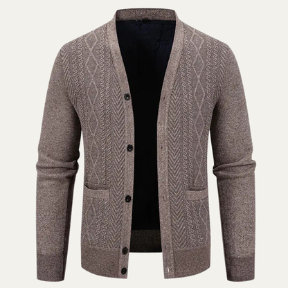 Men's Slim Fit V-Neck Knitted Sweater