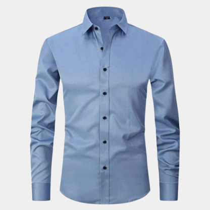Men's Slim Fit Stretch Dress Shirt Long Sleeve