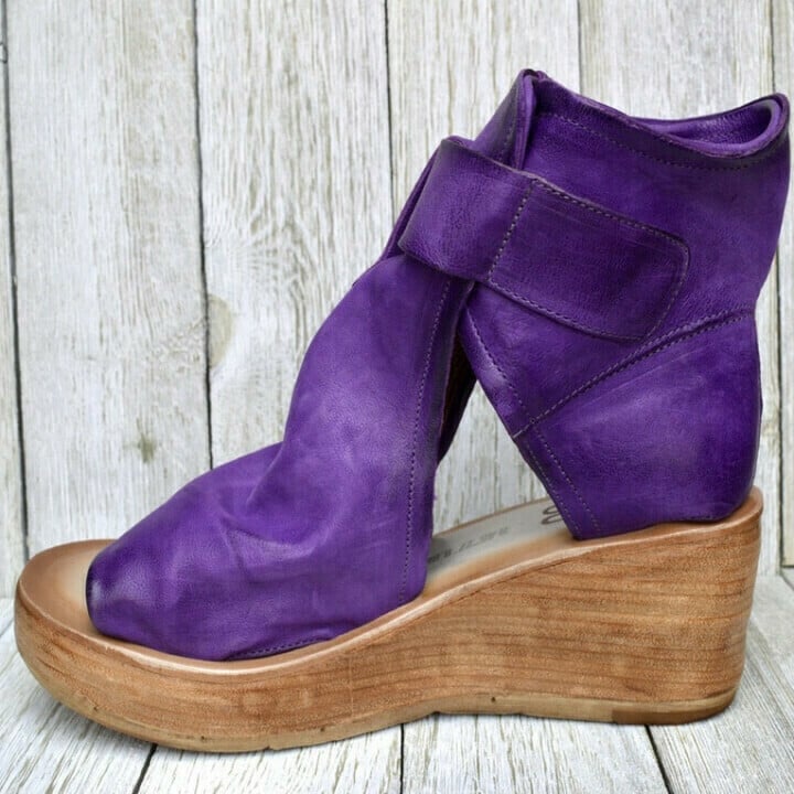 Wedge Sandals Buckle Boho Style