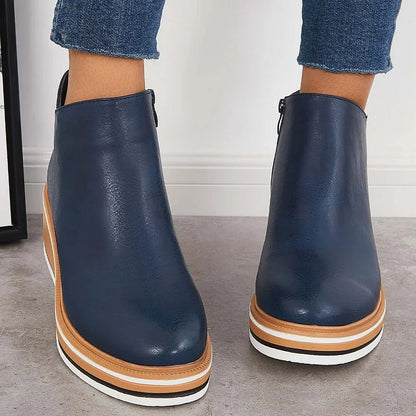 Women's Ankle Boots Side Zipper Style