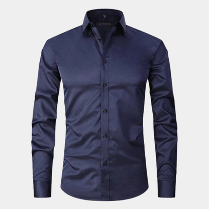 Men's Slim Fit Stretch Dress Shirt Long Sleeve