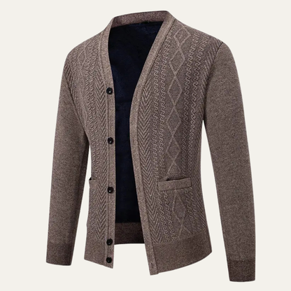 Men's Slim Fit V-Neck Knitted Sweater
