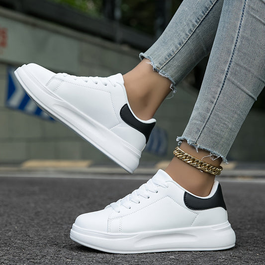 Women's Leather Sneakers Casual White - Vonnera