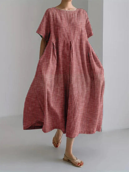 Bianca Women's Casual Long Dress Comfortable Retro Style - Vonnera