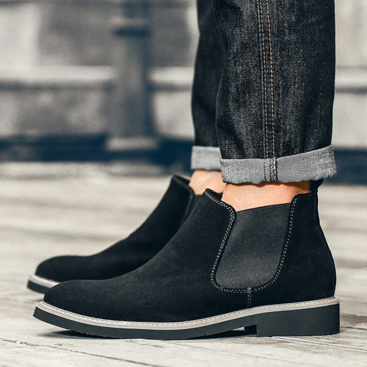 Amarone Men's Suede Chelsea Boots