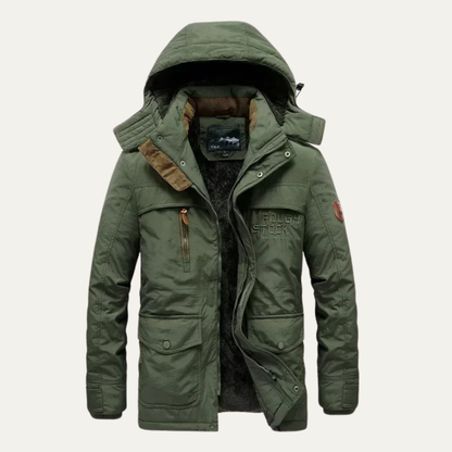 Men's Waterproof Parka Jacket Multiple Pockets - Vonnera