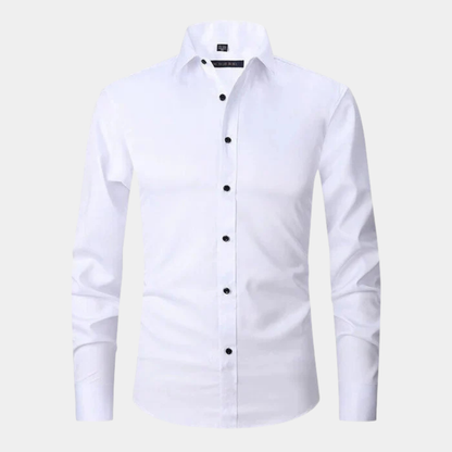 Men's Slim Fit Stretch Dress Shirt Long Sleeve