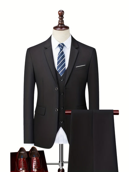 Men's Two Piece Suit Single Breasted Notch Lapel